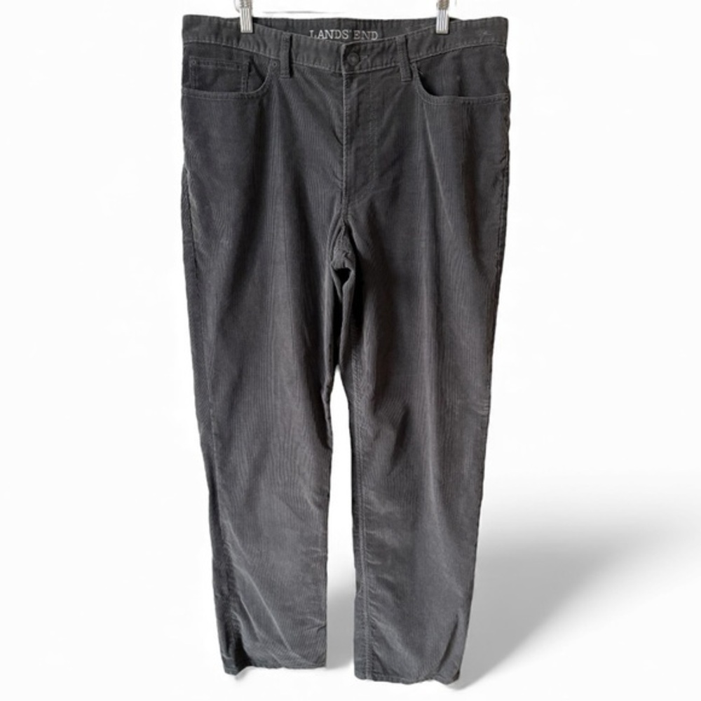 NWOT-Like Lands’ End Men’s Traditional Fit Corduroy Pants Charcoal Gray 36x32‎